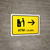 ATM With Right Arrow Yellow Bilingual Spanish Landscape - Wall Sign