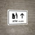 ATM With Up Arrow White Bilingual Spanish Landscape - Wall Sign