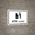 ATM White Bilingual Landscape - Wall Sign