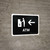 ATM With Left Arrow Black Landscape - Wall Sign