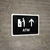 ATM With Up Arrow Black Landscape - Wall Sign