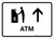 ATM With Up Arrow White Landscape - Wall Sign