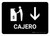 ATM With Down Arrow Black Spanish Landscape - Wall Sign