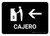 ATM With Left Arrow Black Spanish Landscape - Wall Sign