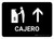 ATM With Up Arrow Black Spanish Landscape - Wall Sign