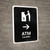 ATM With Right Arrow Black Bilingual Spanish Portrait - Wall Sign