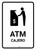 ATM White Bilingual Spanish Portrait - Wall Sign