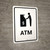 ATM White Portrait - Wall Sign