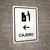 ATM With Left Arrow White Spanish Portrait - Wall Sign