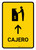 ATM With Up Arrow Yellow Spanish Portrait - Wall Sign