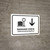 Baggage Check With Down Arrow White Bilingual Spanish Landscape - Wall Sign