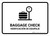 Baggage Check White Bilingual Spanish Landscape - Wall Sign
