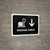 Baggage Check With Down Arrow Black Landscape - Wall Sign