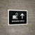 Baggage Check With Up Arrow Black Landscape - Wall Sign