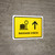 Baggage Check With Up Arrow Yellow Landscape - Wall Sign