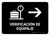 Baggage Check With Right Arrow Black Spanish Landscape - Wall Sign