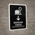 Baggage Check With Down Arrow Black Bilingual Spanish Portrait - Wall Sign