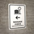 Baggage Check With Left Arrow White Bilingual Spanish Portrait - Wall Sign