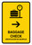 Baggage Check With Right Arrow Yellow Bilingual Spanish Portrait - Wall Sign