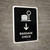 Baggage Check With Down Arrow Black Portrait - Wall Sign