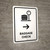 Baggage Check With Right Arrow White Portrait - Wall Sign