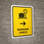 Baggage Check With Right Arrow Yellow Portrait - Wall Sign