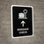 Baggage Check With Up Arrow Black Portrait - Wall Sign