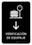 Baggage Check With Down Arrow Black Spanish Portrait - Wall Sign