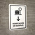 Baggage Check With Down Arrow White Spanish Portrait - Wall Sign