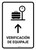 Baggage Check With Up Arrow White Spanish Portrait - Wall Sign