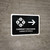 Currency Exchange With Right Arrow Black Bilingual Spanish Landscape - Wall Sign