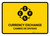 Currency Exchange Yellow Bilingual Spanish Landscape - Wall Sign