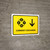 Currency Exchange With Down Arrow Yellow Landscape - Wall Sign