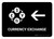 Currency Exchange With Left Arrow Black Landscape - Wall Sign