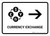 Currency Exchange With Right Arrow White Landscape - Wall Sign
