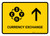 Currency Exchange With Up Arrow Yellow Landscape - Wall Sign