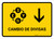 Currency Exchange With Down Arrow Yellow Spanish Landscape - Wall Sign