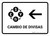 Currency Exchange With Left Arrow White Spanish Landscape - Wall Sign