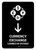 Currency Exchange With Down Arrow Black Bilingual Portrait - Wall Sign