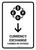 Currency Exchange With Down Arrow White Bilingual Portrait - Wall Sign