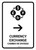 Currency Exchange With Right Arrow White Bilingual Spanish Portrait - Wall Sign