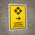 Currency Exchange With Right Arrow Yellow Bilingual Spanish Portrait - Wall Sign
