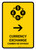 Currency Exchange With Right Arrow Yellow Bilingual Spanish Portrait - Wall Sign