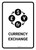 Currency Exchange White Portrait - Wall Sign