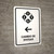 Currency Exchange With Left Arrow White Spanish Portrait - Wall Sign