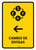 Currency Exchange With Left Arrow Yellow Spanish Portrait - Wall Sign