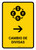 Currency Exchange With Right Arrow Yellow Spanish Portrait - Wall Sign