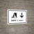 Gate 1 With Down Arrow White Bilingual Spanish Landscape - Wall Sign