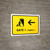 Gate 1 With Left Arrow Yellow Bilingual Spanish Landscape - Wall Sign