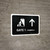 Gate 1 With Up Arrow Black Bilingual Landscape - Wall Sign